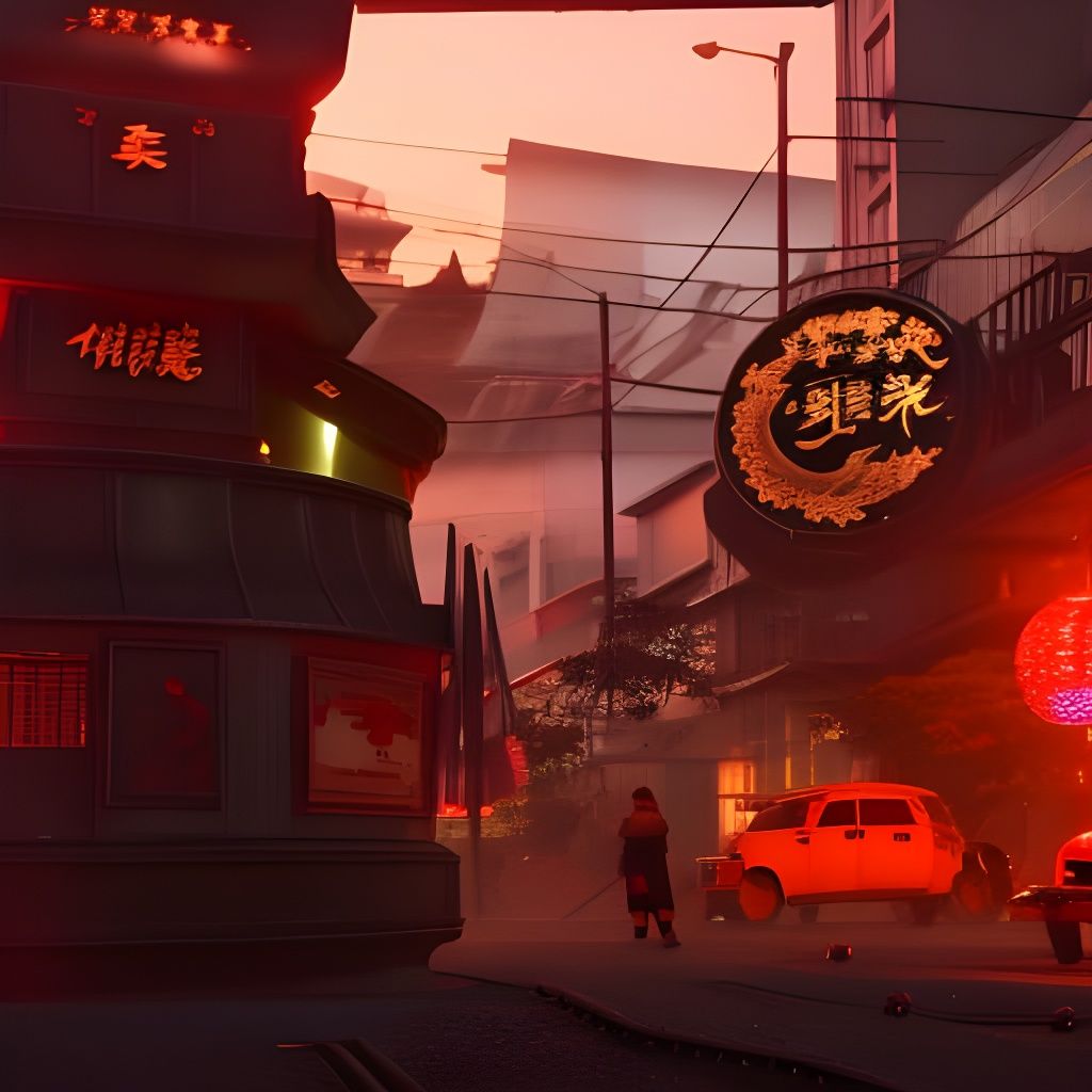 Yakuza in the Theater of Hate detailed matte painting, deep ...