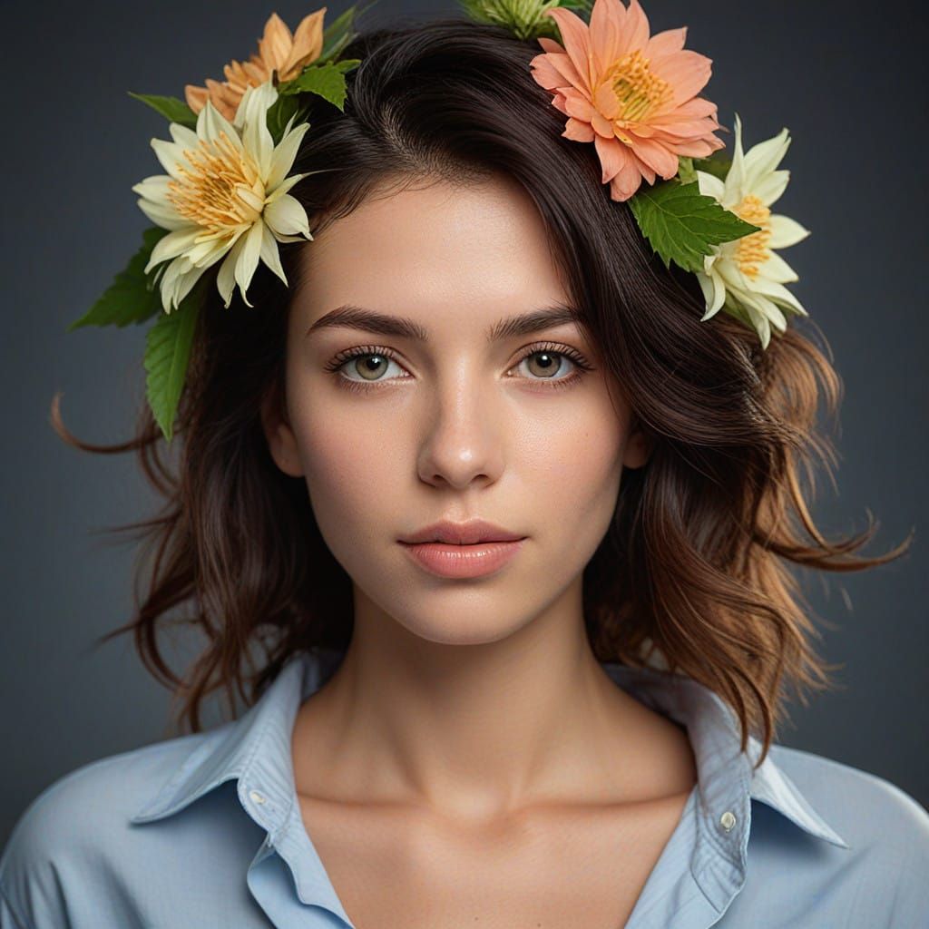 Surreal Marijuana Flowers in Hyper-Realistic Close-Up Portra...