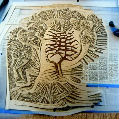 tree of life woodcut