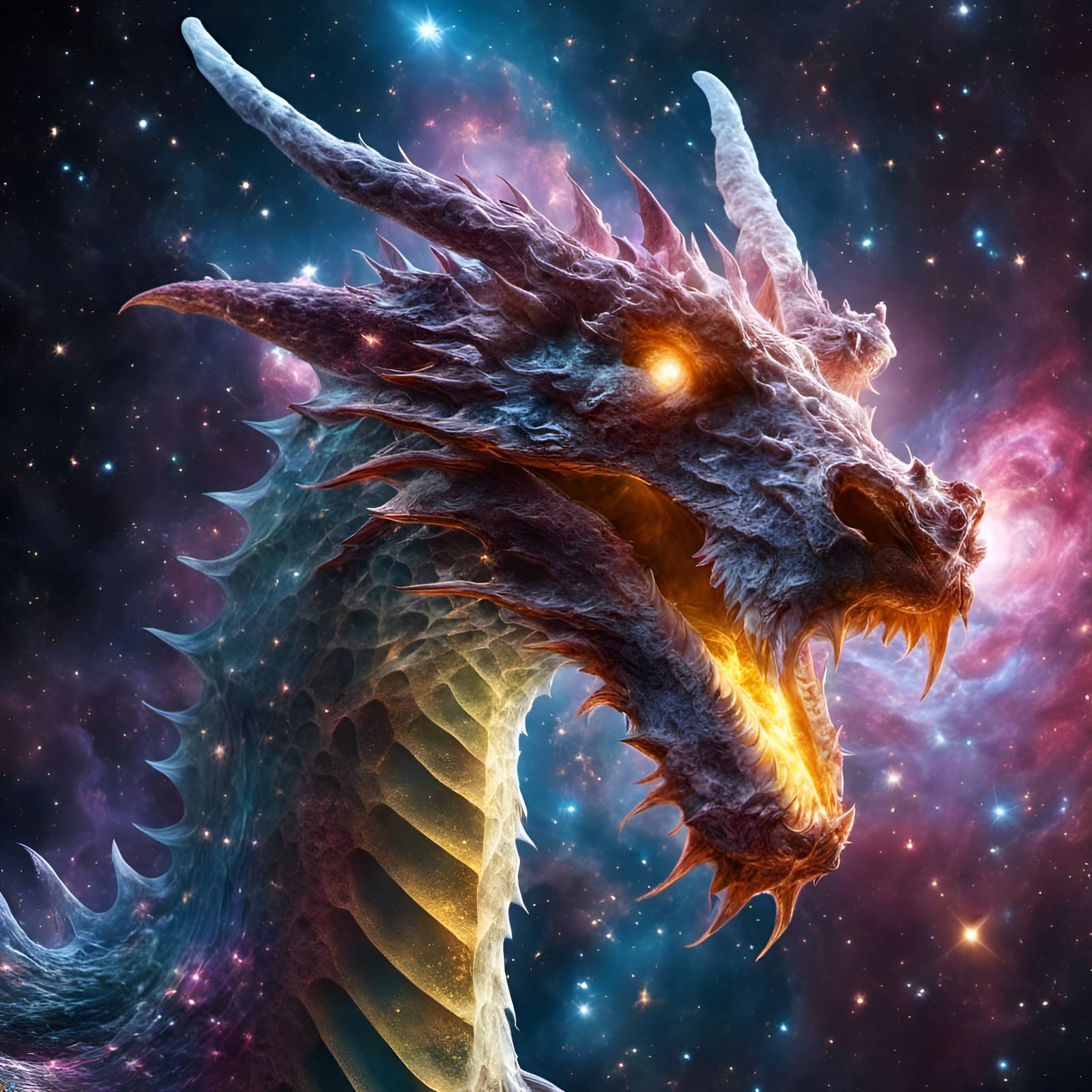 Cosmic Dragon - AI Generated Artwork - NightCafe Creator