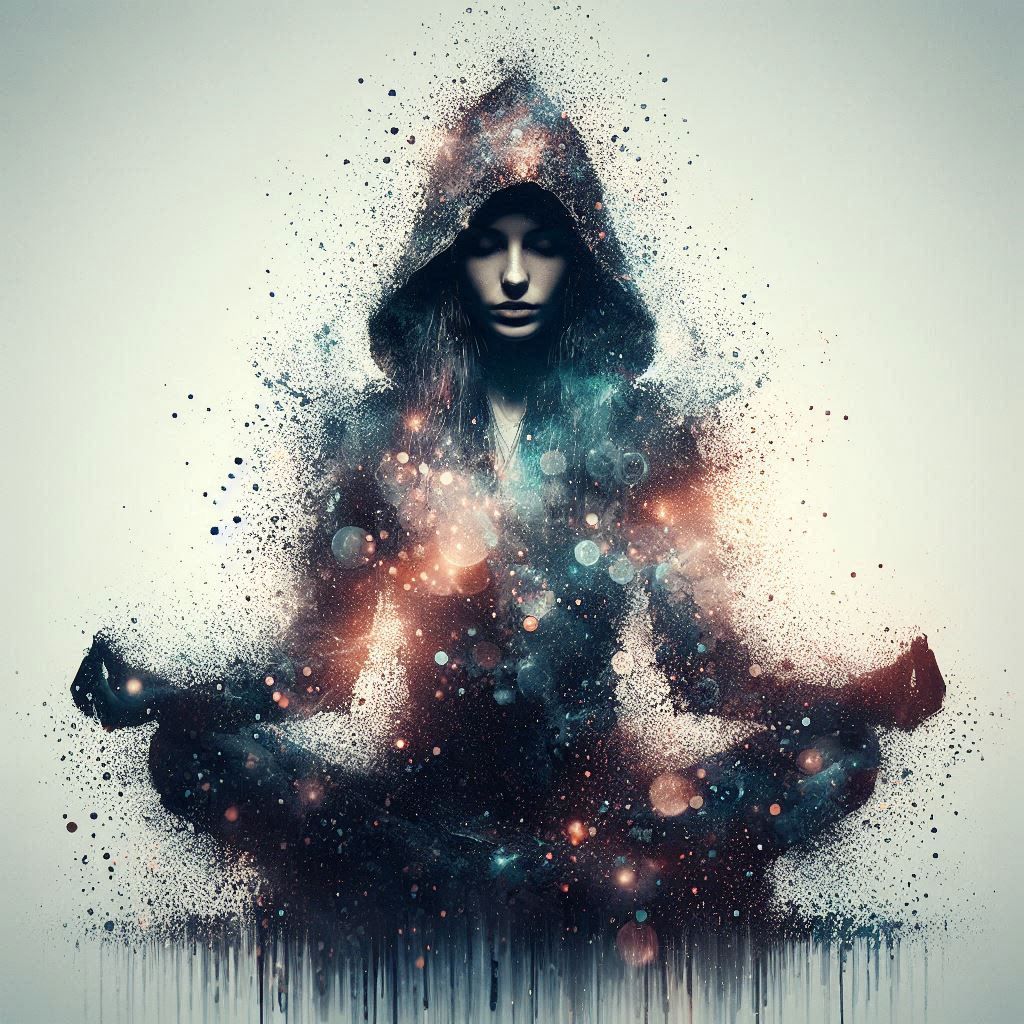 double exposure beautiful fantasy DALL-E 3 portrait landscap...