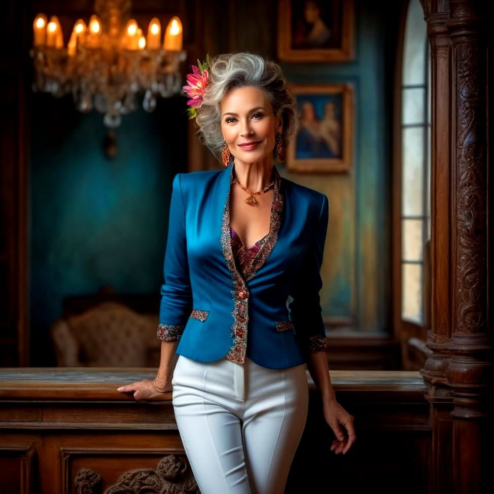 Confident Woman in Radiant Portrait