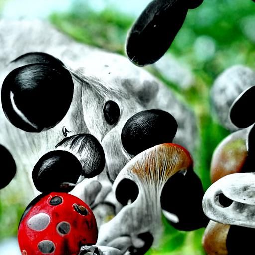 Ladybug mushrooms - AI Generated Artwork - NightCafe Creator