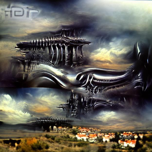 Abstract Matte Painting, H.R. Giger