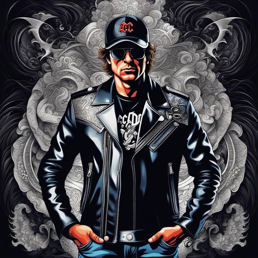 Rock Musician in Concert: Abstract Vector Art