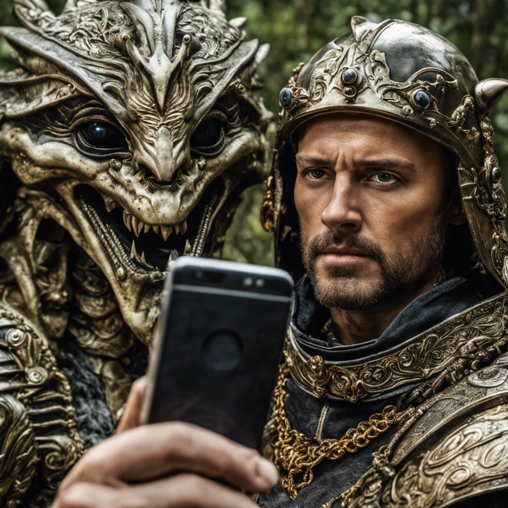 King Arthur Meets an Alien  by @nafri