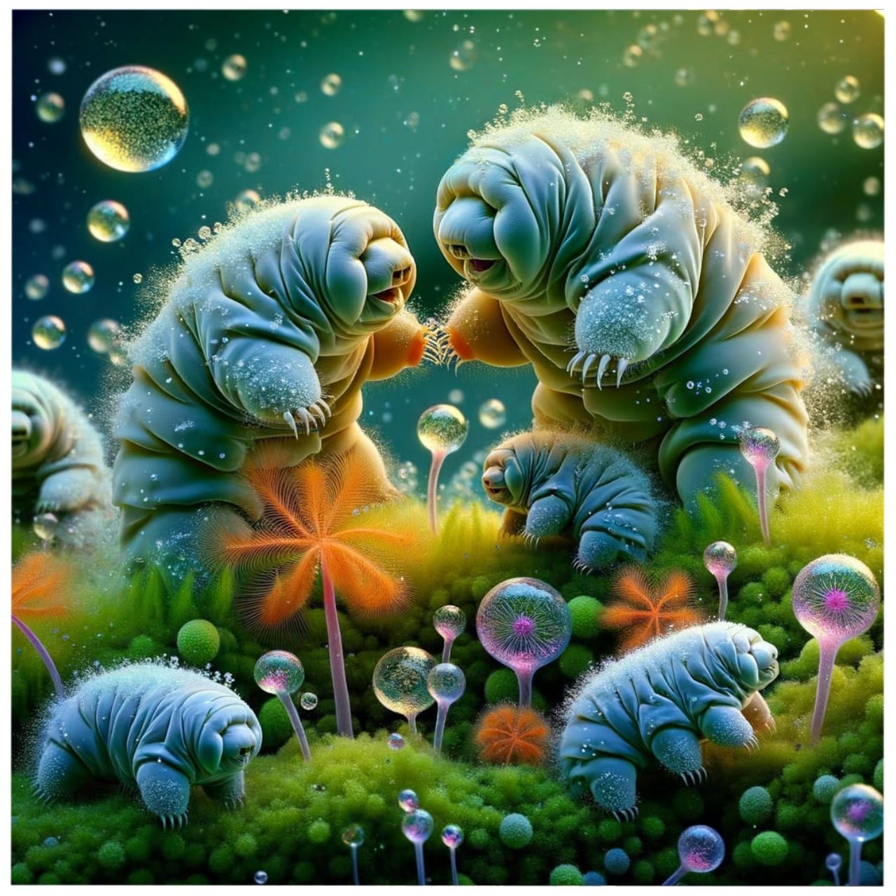 Tardigrade family playing
