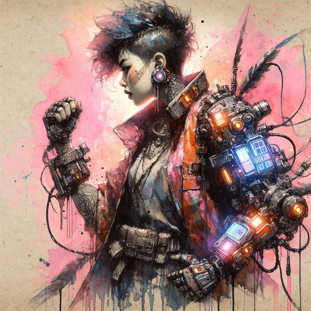 Electric Salmon Cyborg  by @Dirk Danger