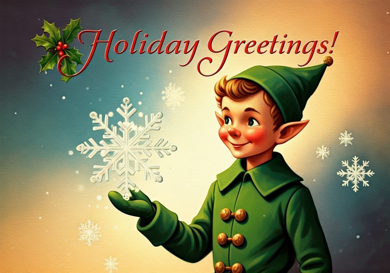 Vintage Holiday Postcard  by @Doctor Mortose