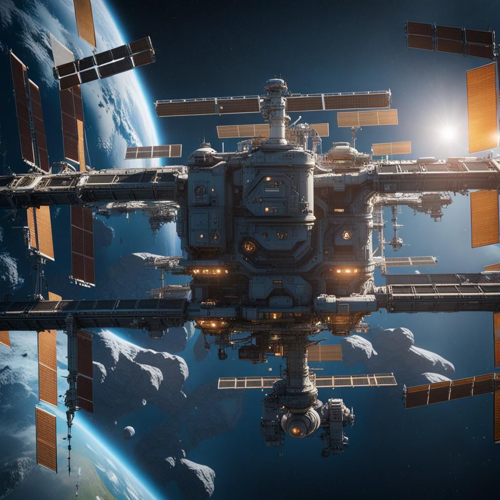 International Space Station - AI Generated Artwork - NightCafe Creator