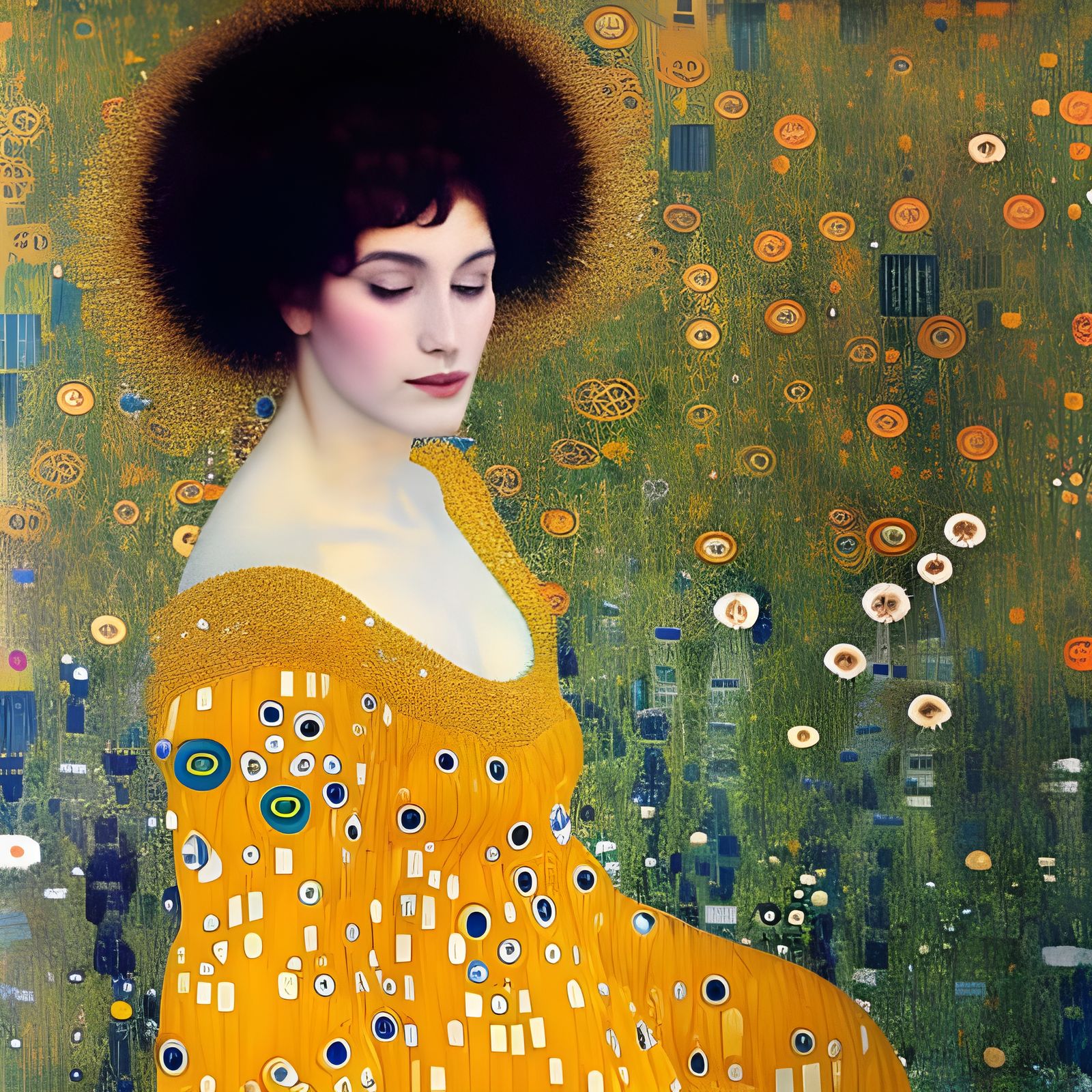 Bernadette by Klimt - AI Generated Artwork - NightCafe Creator