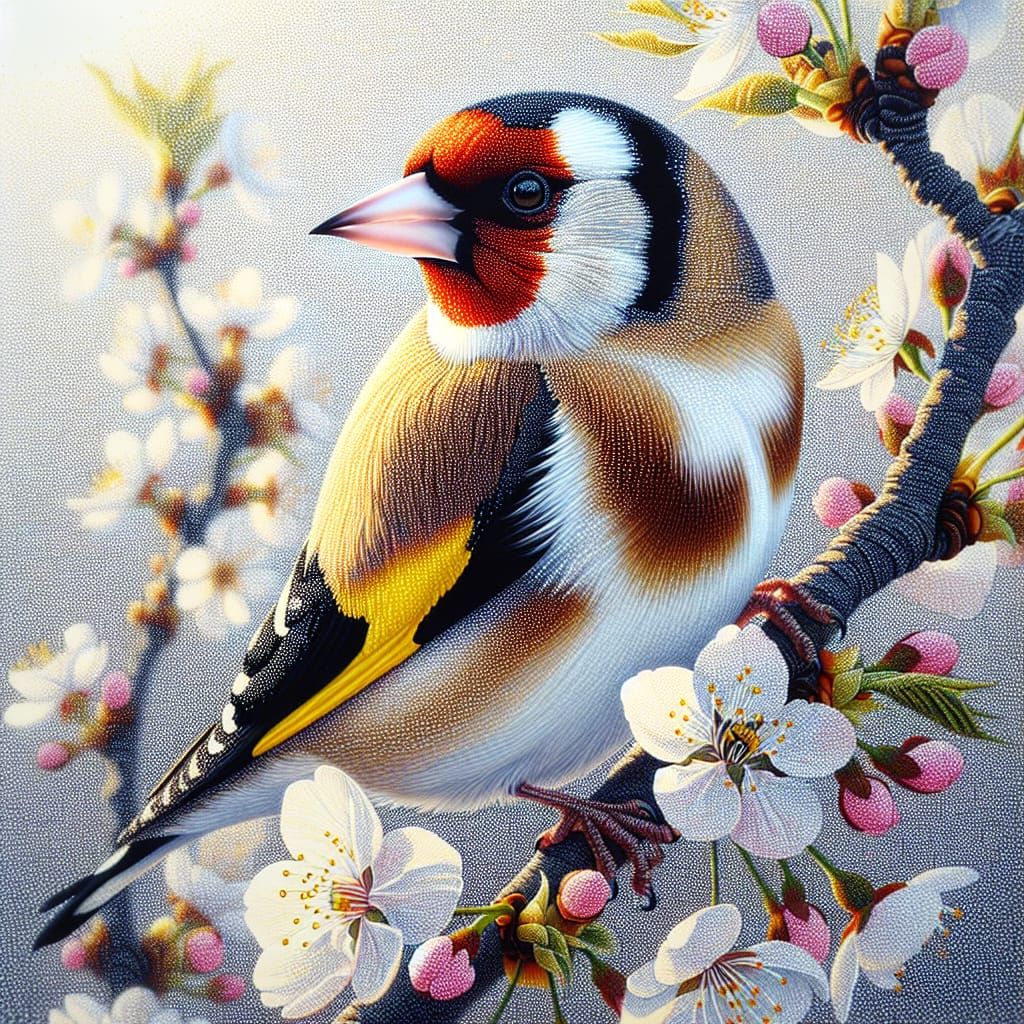 Goldfinch, Cherry Bloom