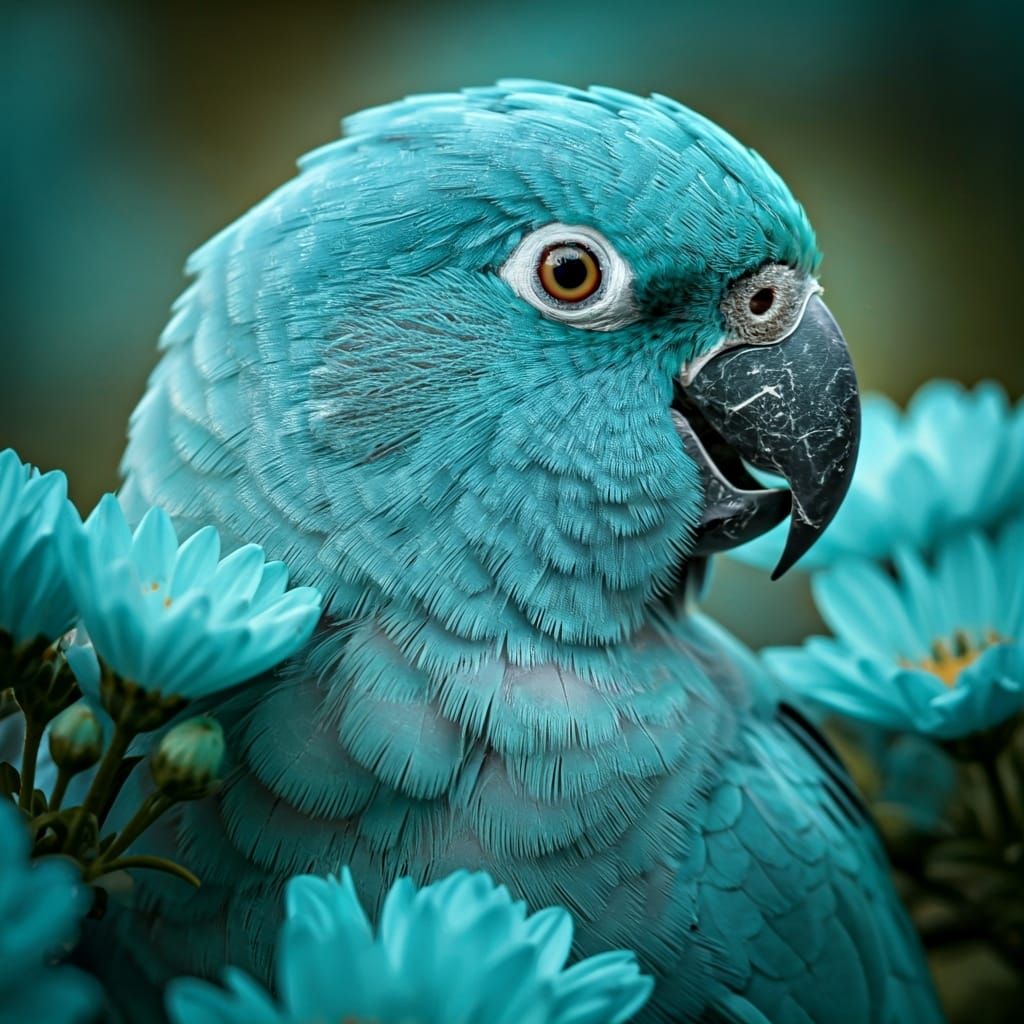 Turquoise feathered cockateil   by @Lyra Valkyrie