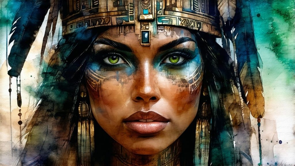 Portrait in watercolor