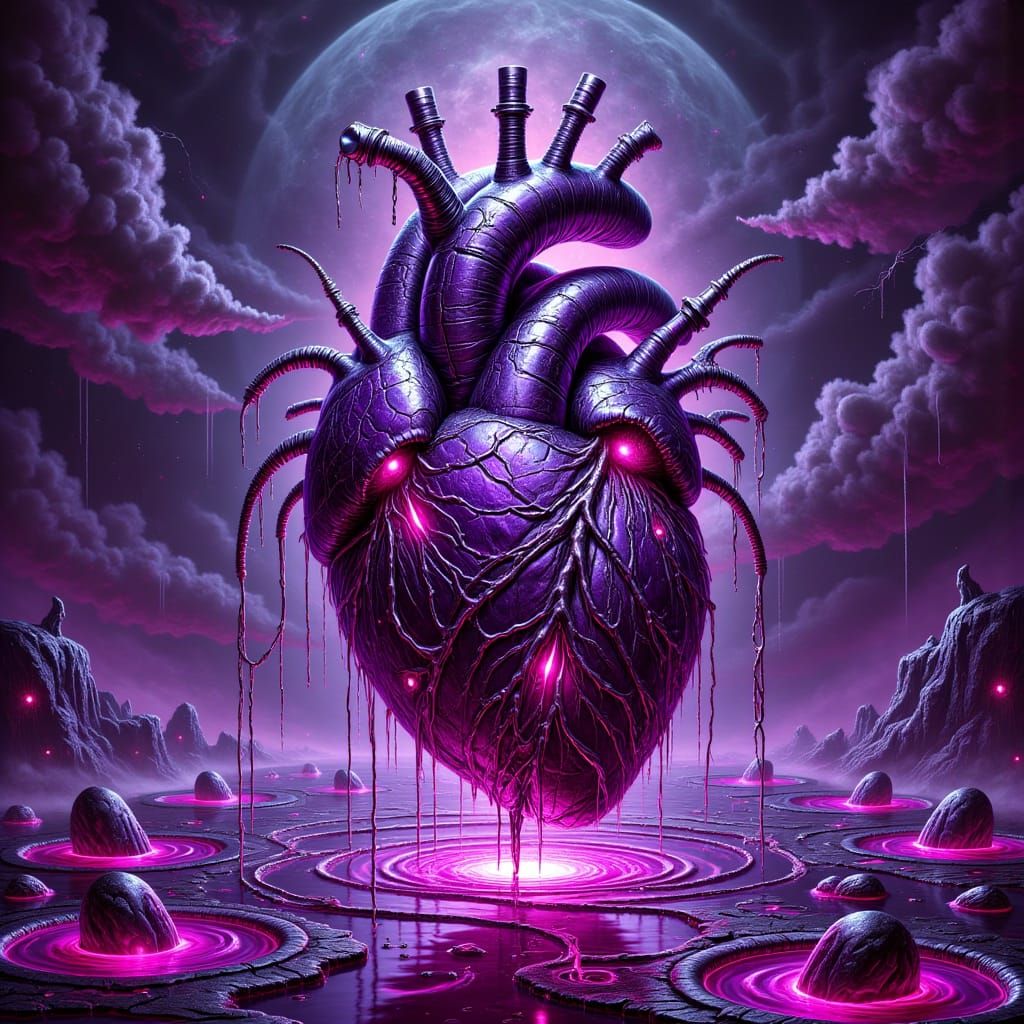 Surreal Purple Heart #01