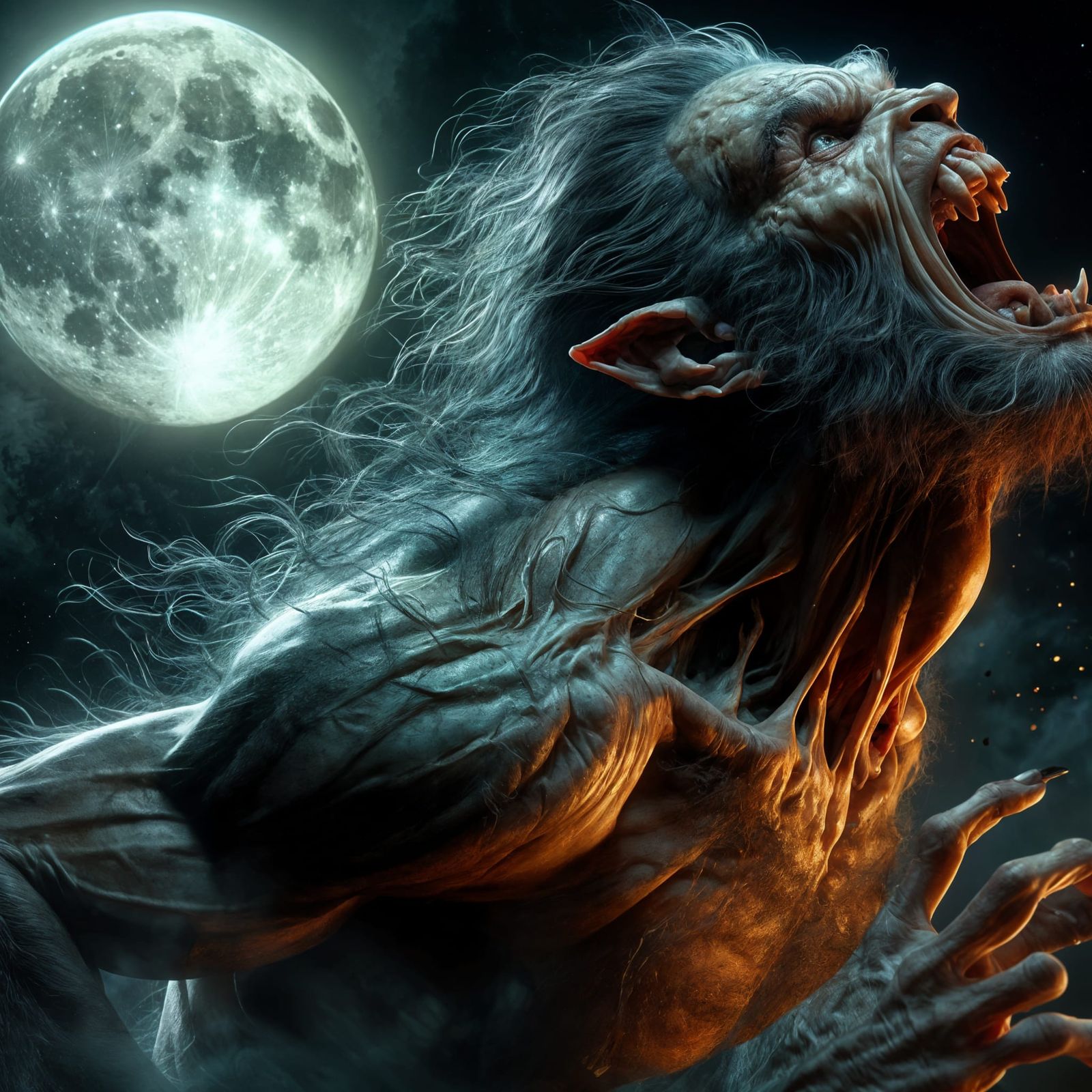 Werewolf Mid-Transformation