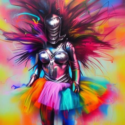 knight wearing a tutu