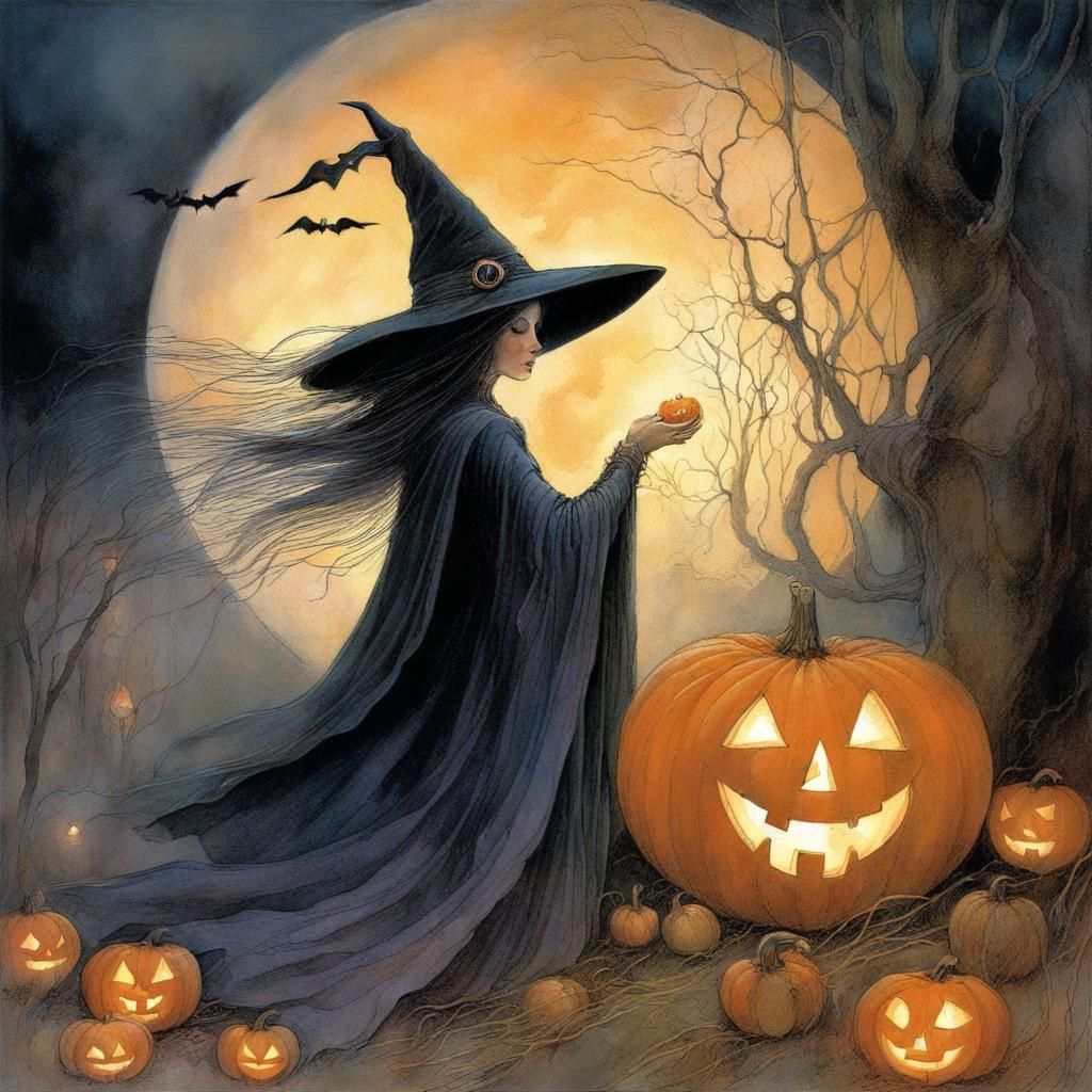 999 Witches for Halloween (223) - AI Generated Artwork - NightCafe Creator