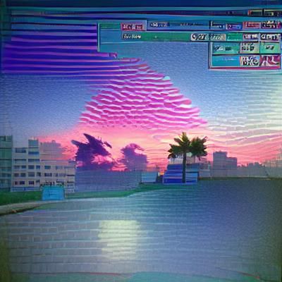 Vaporwave sunset