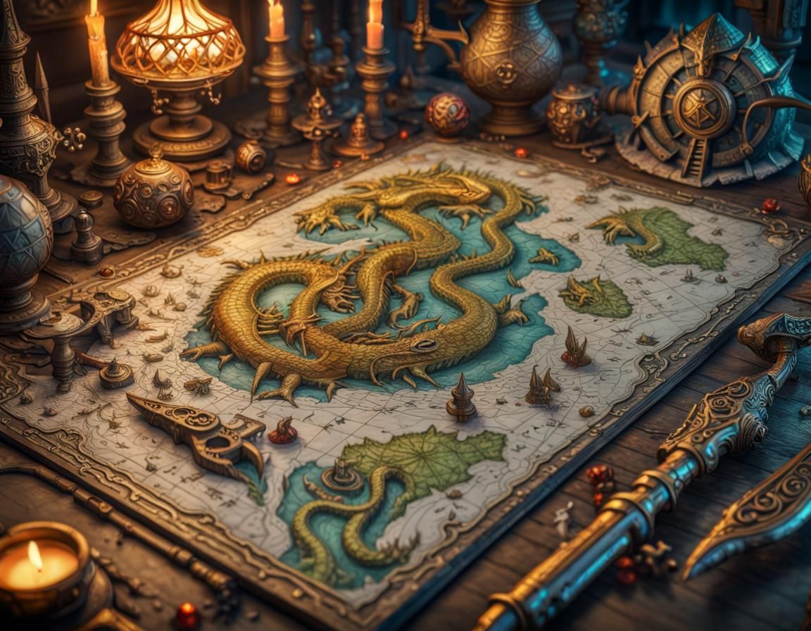 the dragon-treasure-map  by @RatzeP