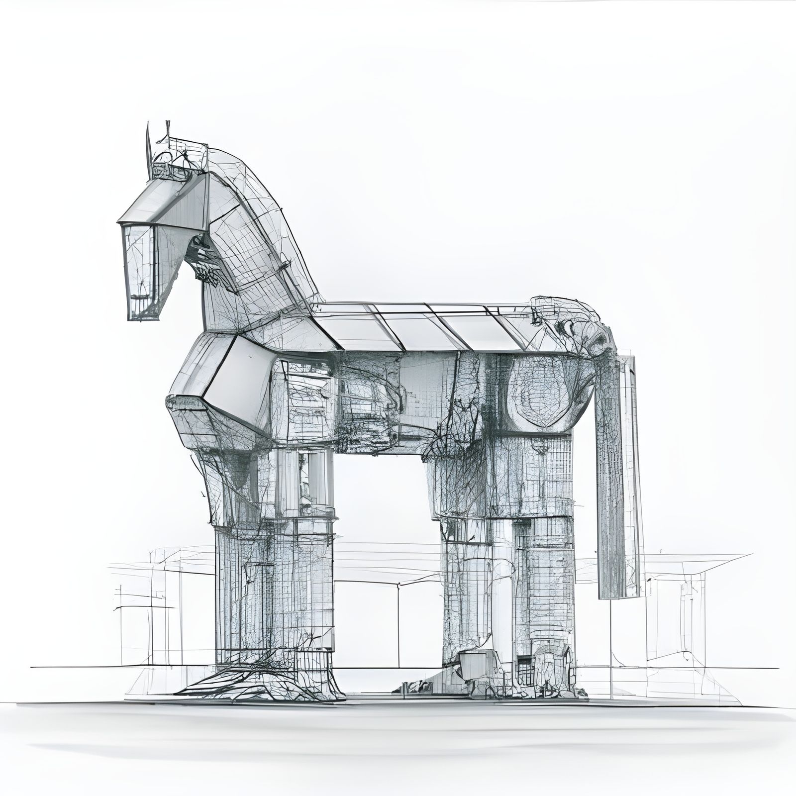 The Blueprint of the Trojan horse - AI Generated Artwork - NightCafe 