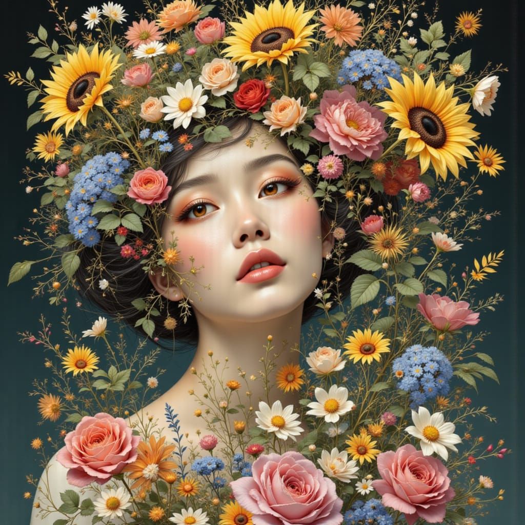 Dreamlike Portrait of Mother Nature in Surreal Style