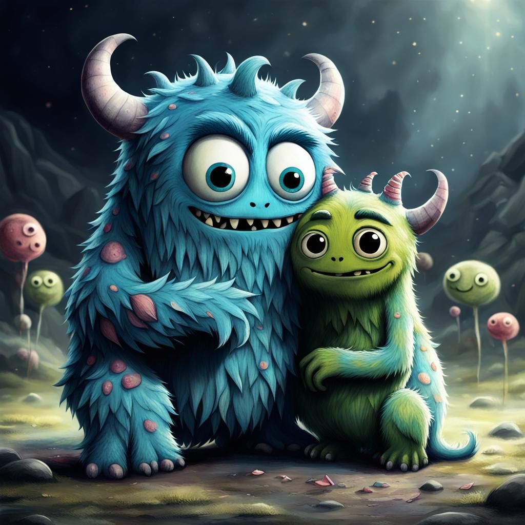 Monster Friends  by @3moons