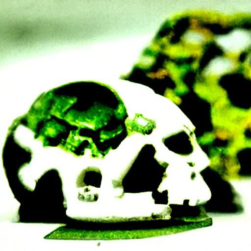 miniature skull model wargame photograph