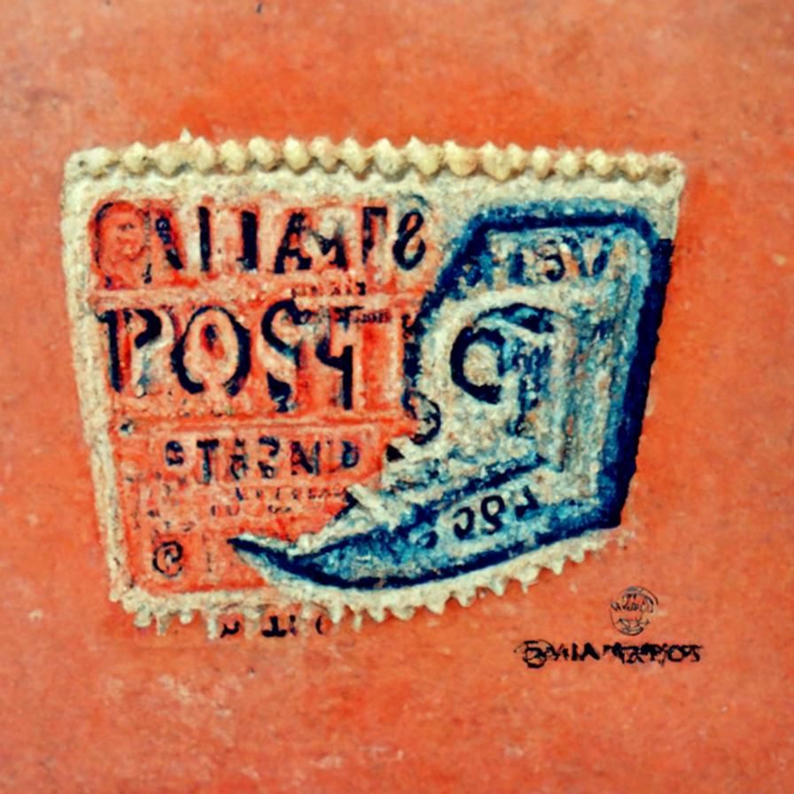 A vintage postal stamp