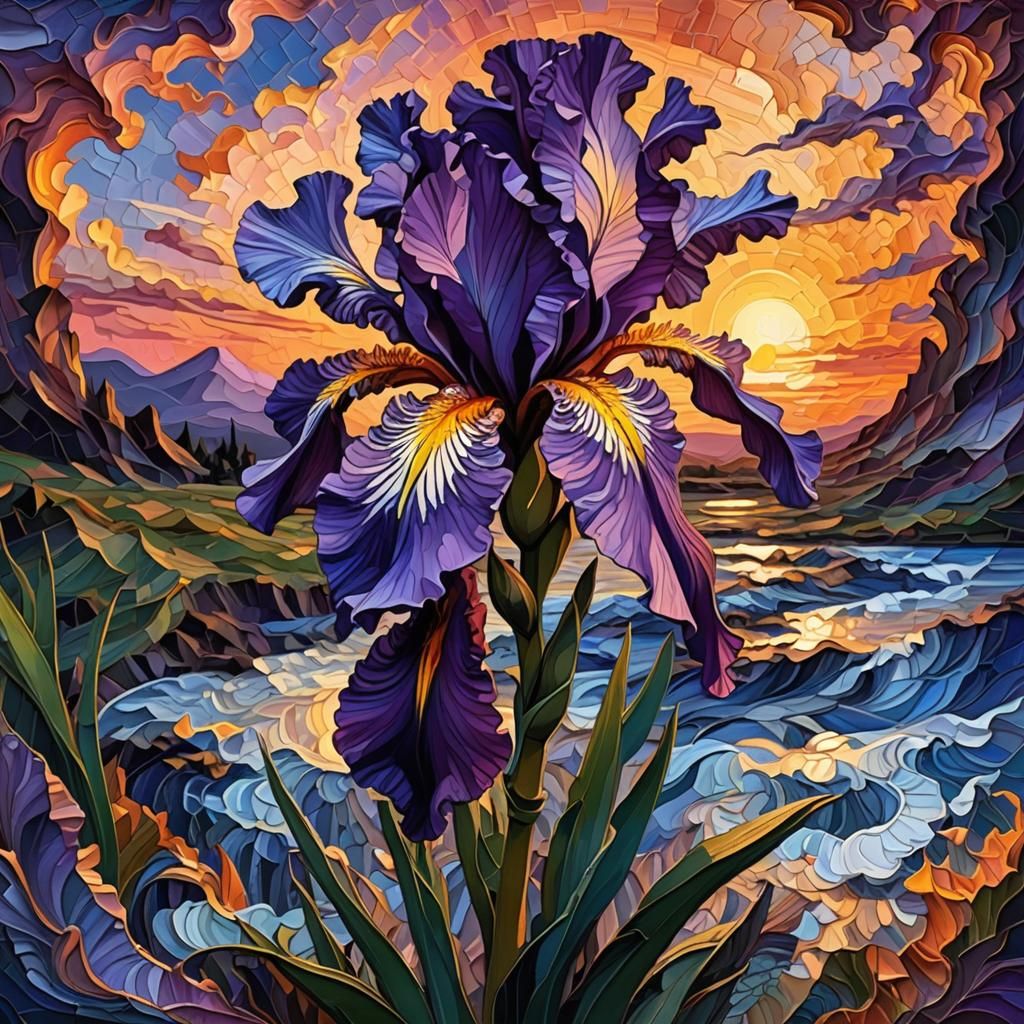 iris on sunset  by @Runaway Psychologist