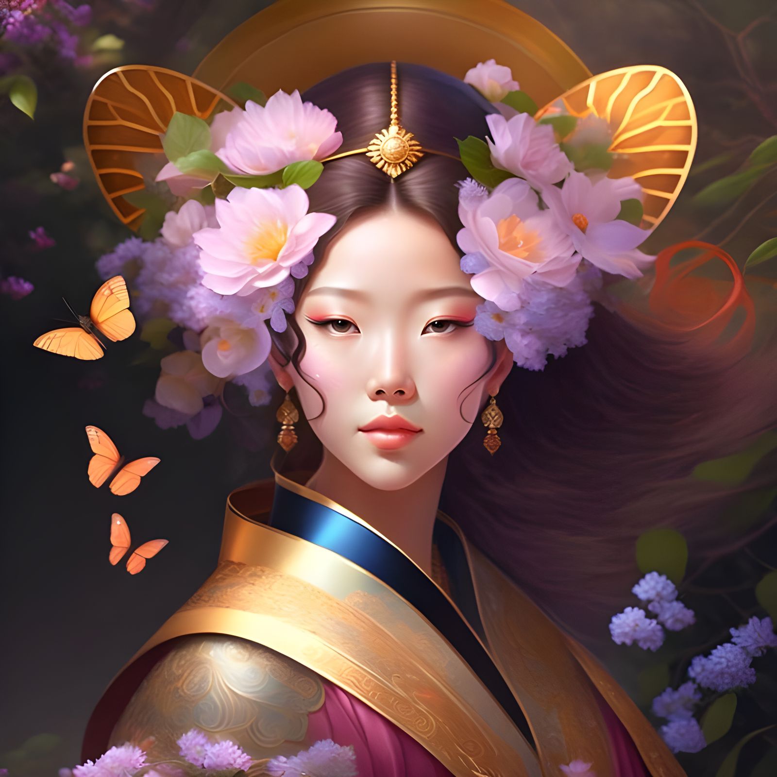 Flower Princess final Evolved Japanese AI Generated Artwork Flower Princess final Evolved Japanese AI Generated Artwork