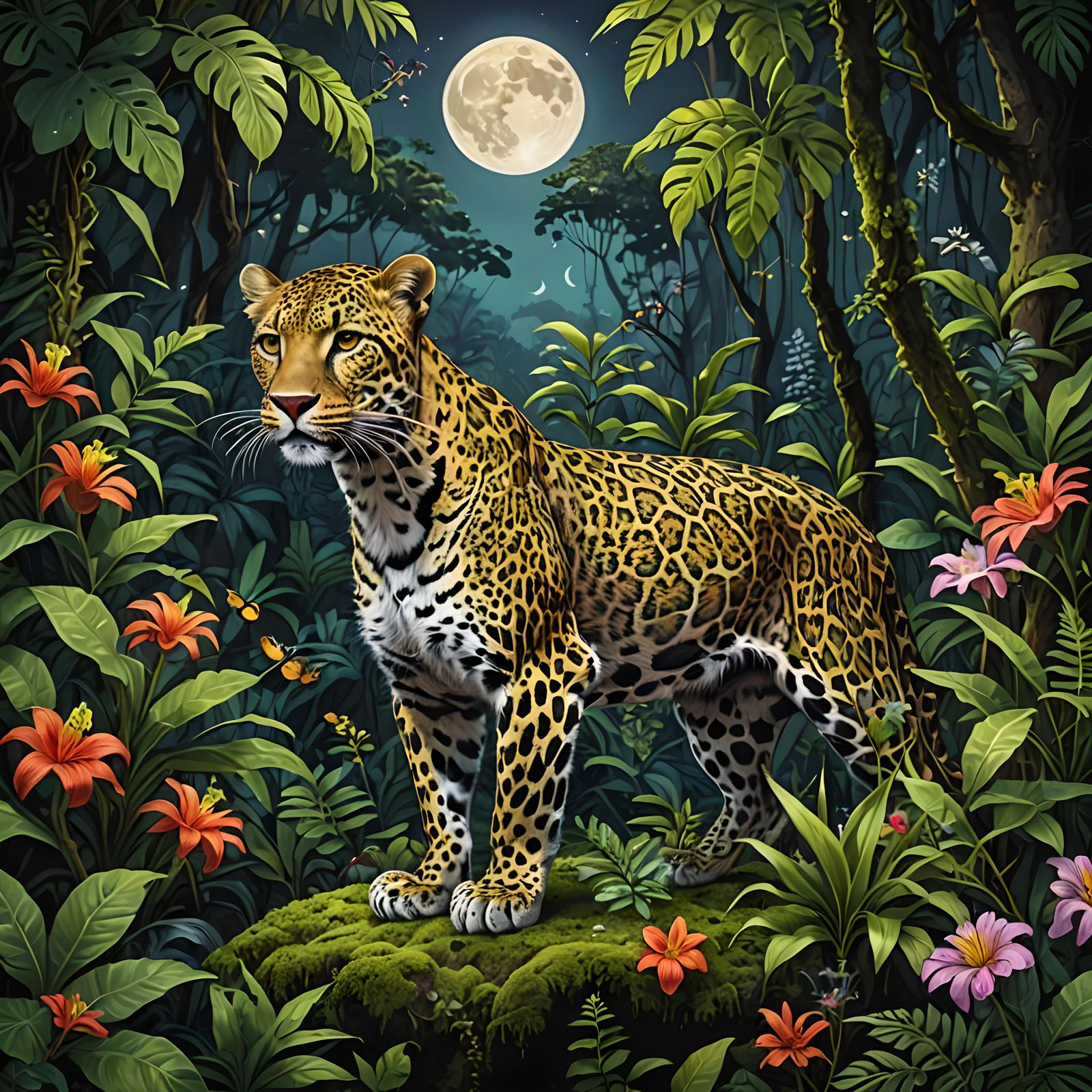 Leopard in a Tropical rainforest  by @scoobydoobydo