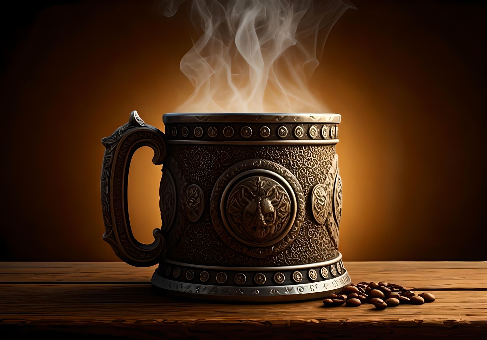 Cozy Dwarven Mug of Steaming Coffee