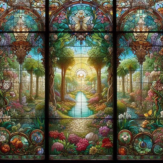 Stained glass garden