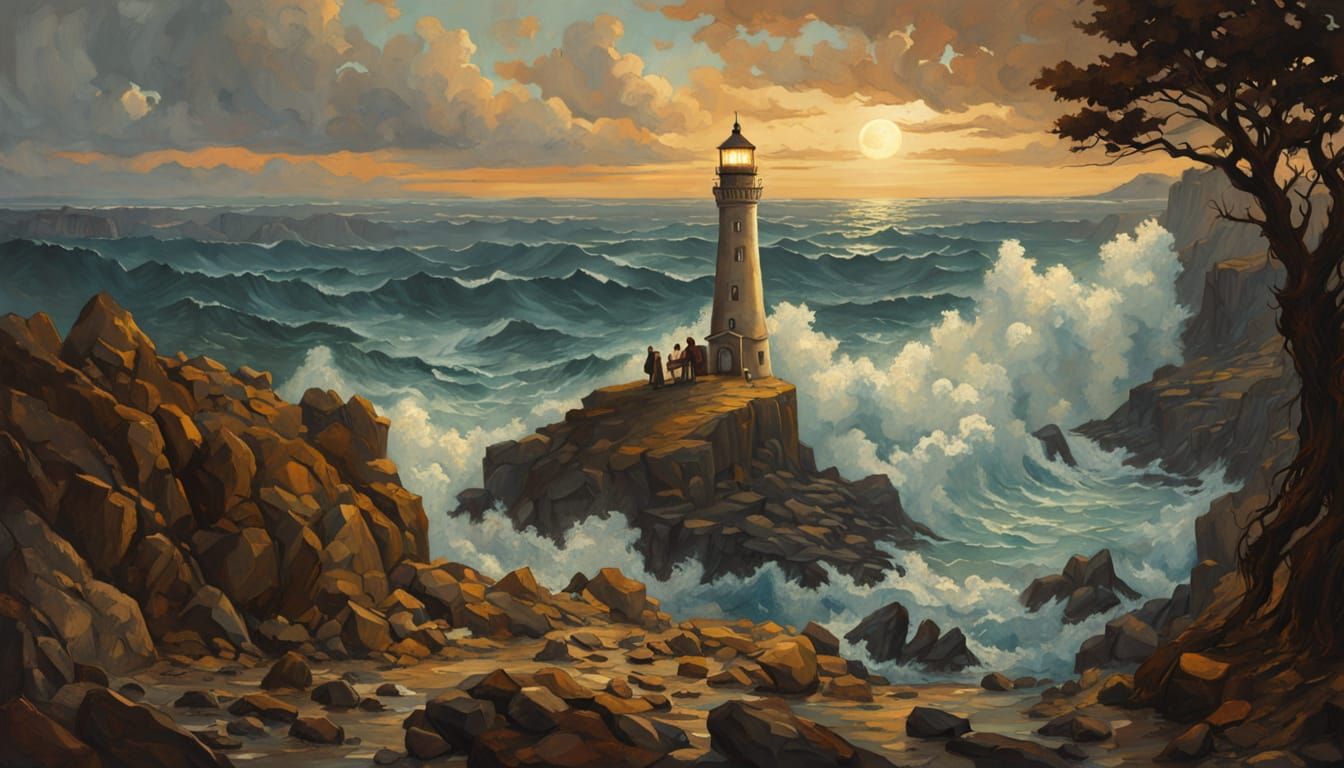 Art Nouveau style: Ancient lighthouse (2)