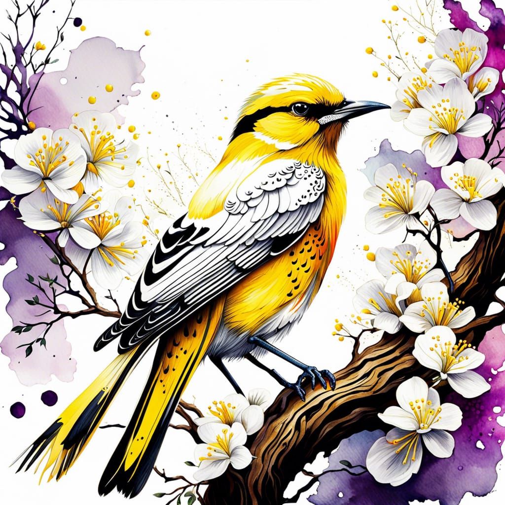 Yellow bird ai generated artwork nightcafe creator