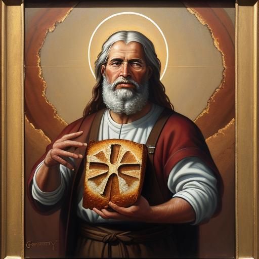 painting like the one in the Sistine Chapel where God is giv...
