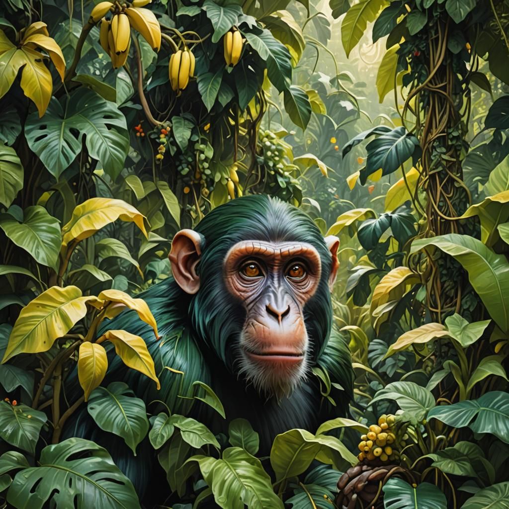 The nimble monkey in 'Lush Labyrinth', maneuvering expertly ...