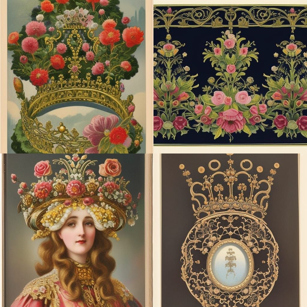 Vintage Floral Portraits