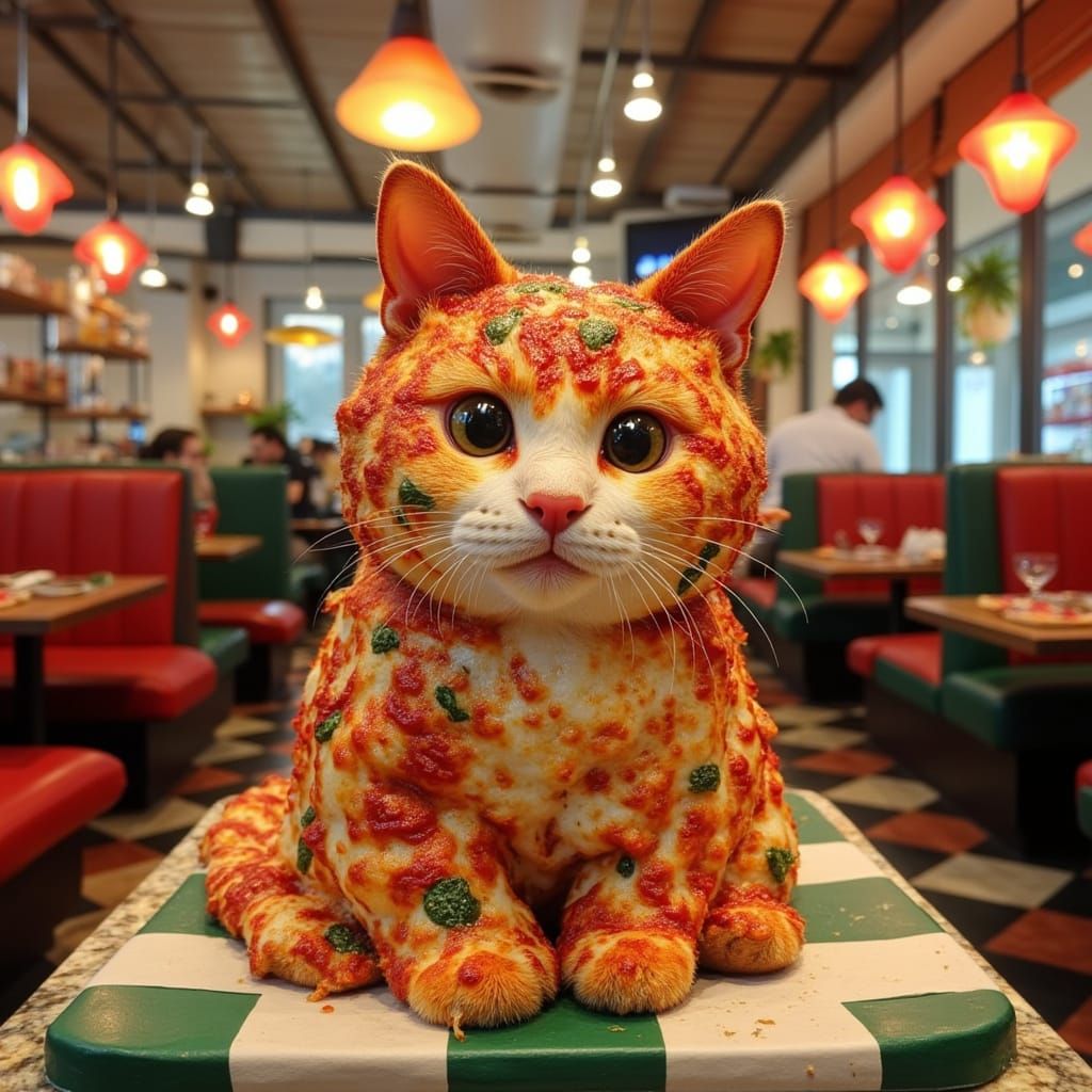 I didn't get into the pizza, it was the dog!