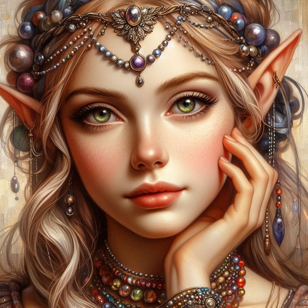 Elven beads portrait