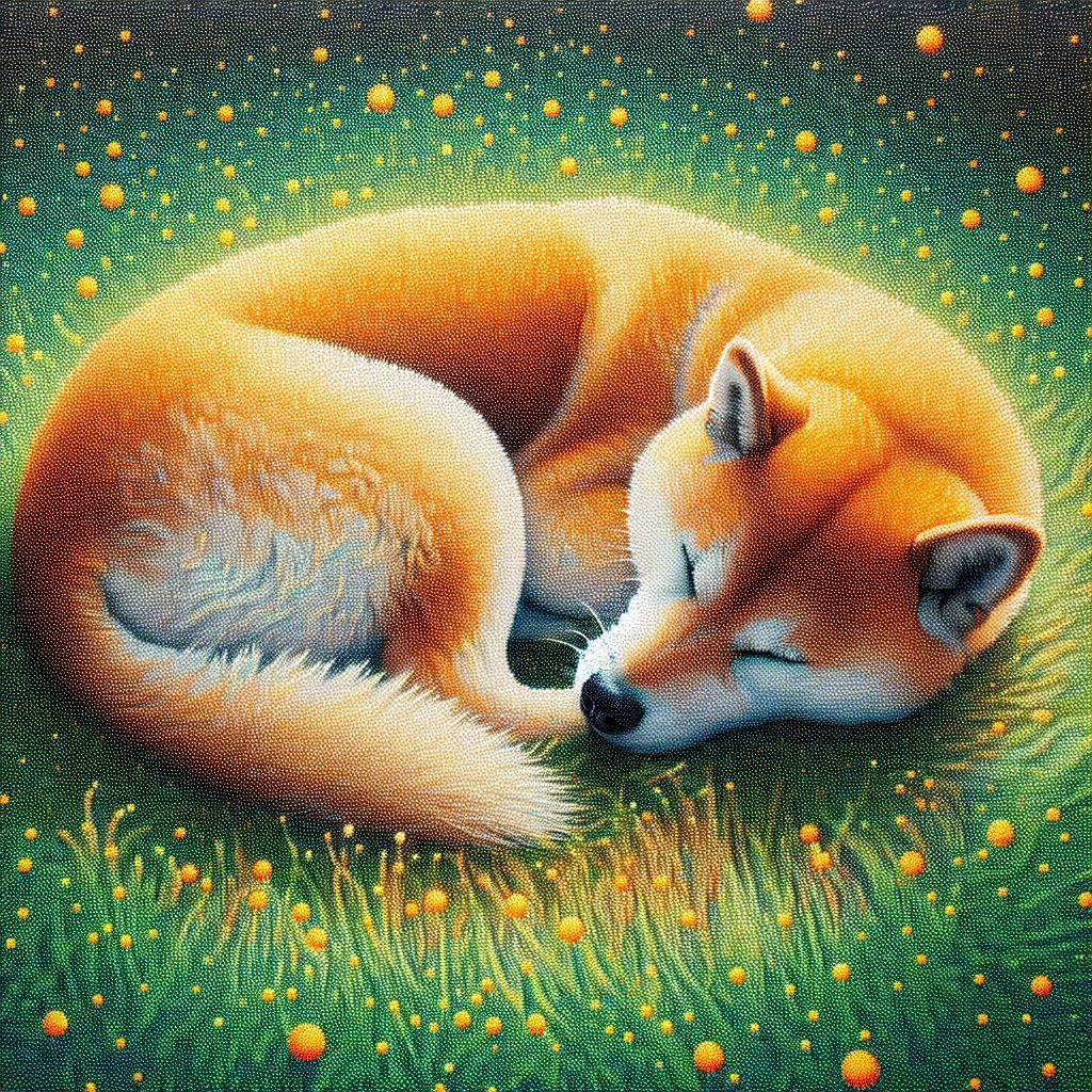 Pointilism Shiba