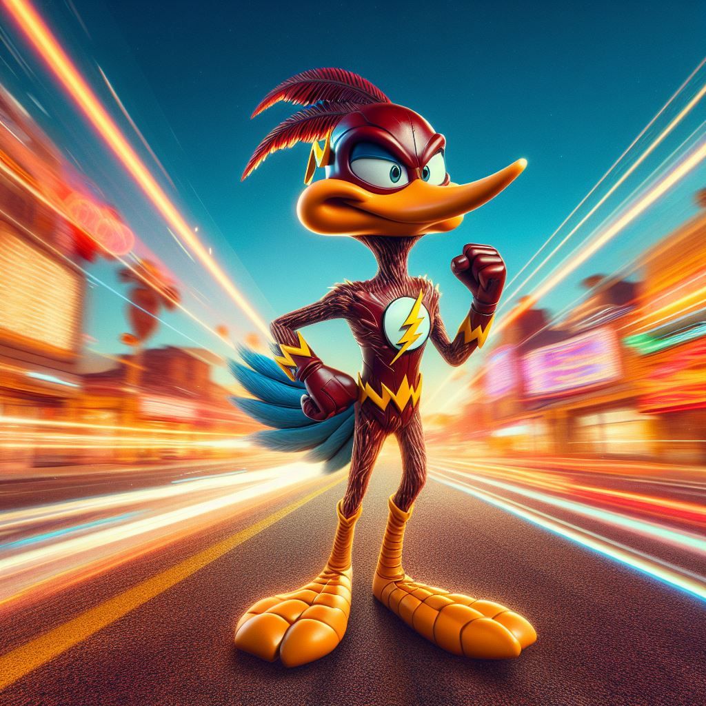 Wacky Speedsters: The Unstoppable Fusion of Roadrunner and Flash