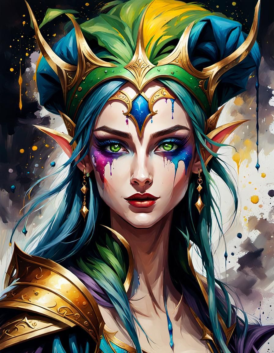 High elf jester  by @deadend6