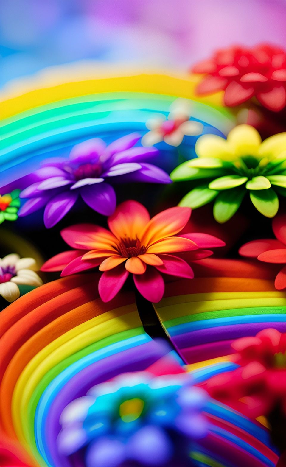 Rainbow Flowers