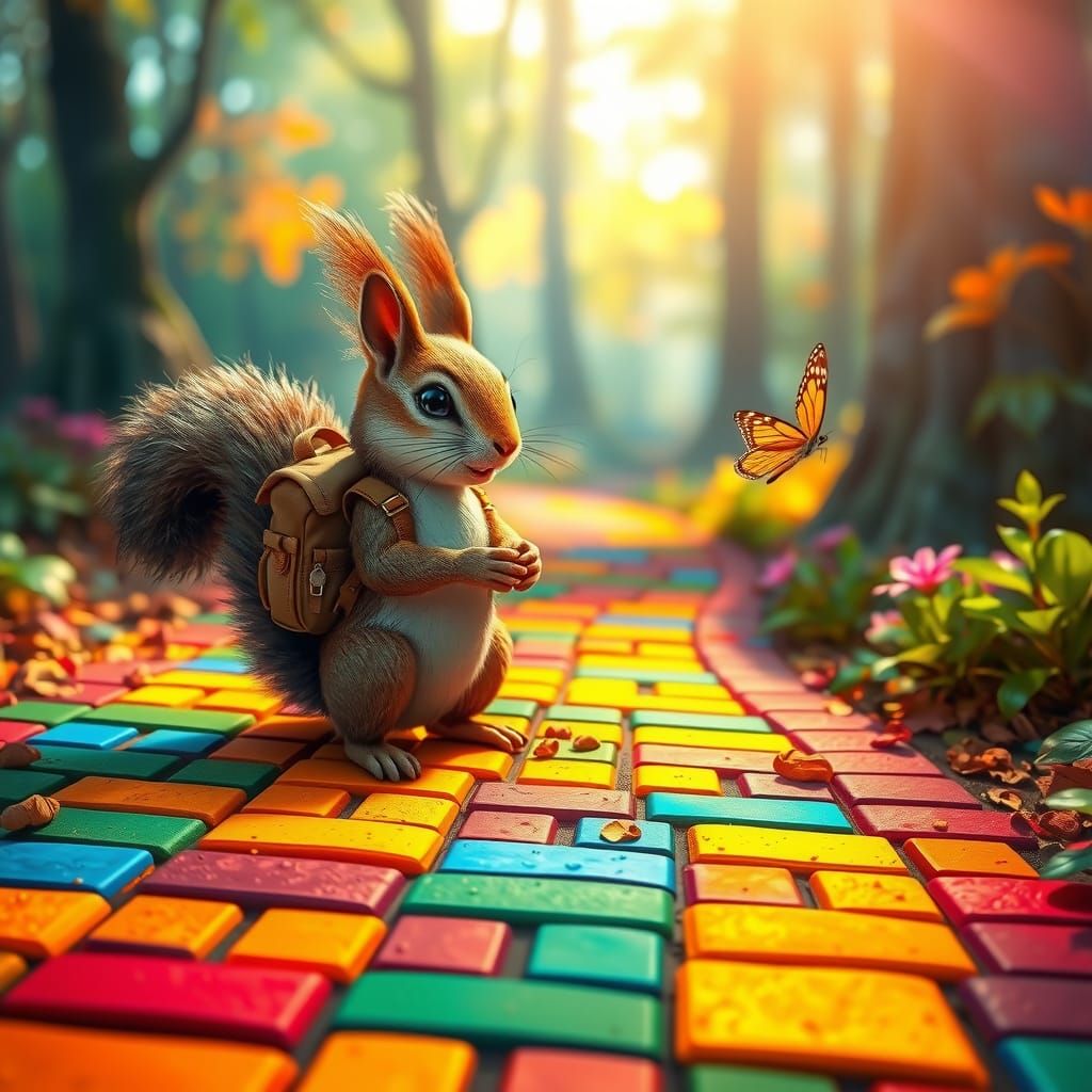 Rainbow Brick Path  by @Lady Anne