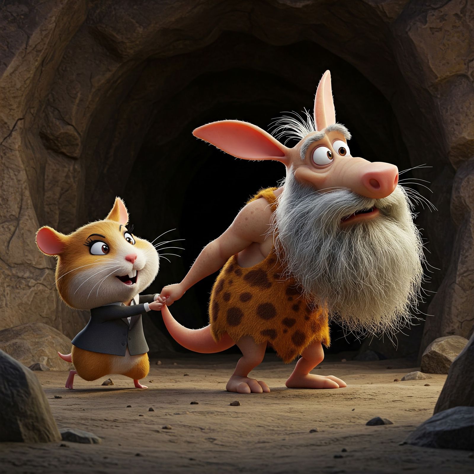 "Go, go! Get out of the cave!"