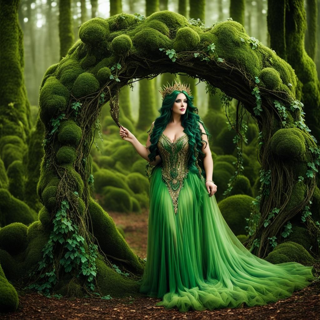 Goddess of moss AI Generated Artwork NightCafe Creator