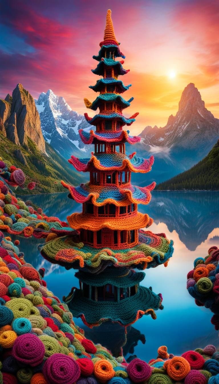 Pagoda in Crochet World   by @Heralyn