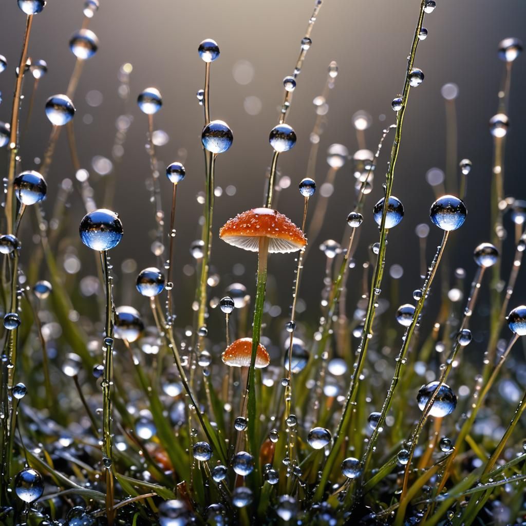Macro photography Dew Drops  by @JustBubu